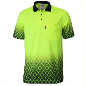 HiVis Sublimated Metal Mesh Polo